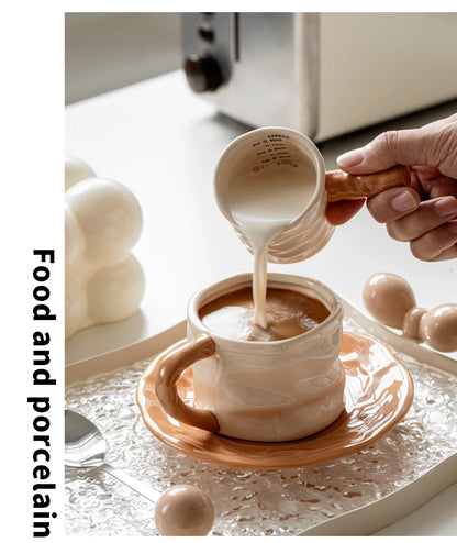 3oz/90ml Milk Jug Espresso Cup with Scale Fine Ceramic Coffee Measuring Cup Extraction Cup Milk Jug