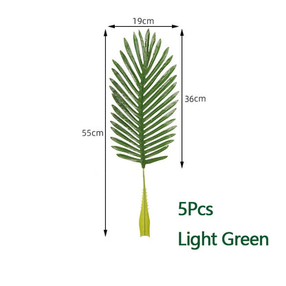 Artificial Coconut Artificial Palm Leaves Stems Fake Palm Leaves Palm Tree  for Home Office Party Arrangement Wedding Decoration