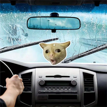 1/3pcs Funny Cat Design Car Aromatherapy Tablet, Car Fragrance Tablet, Car Rearview Mirror Pendant, Wardrobe Aromatherapy Tablet