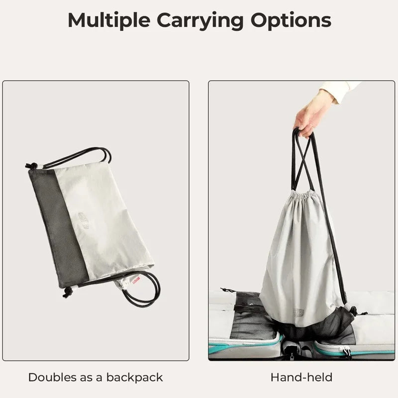 BAGSMART Compression Packing Cubes Expandable Travel Set Storage Bag 6 Pcs Travel Organizer Luggage Carry Suitcase