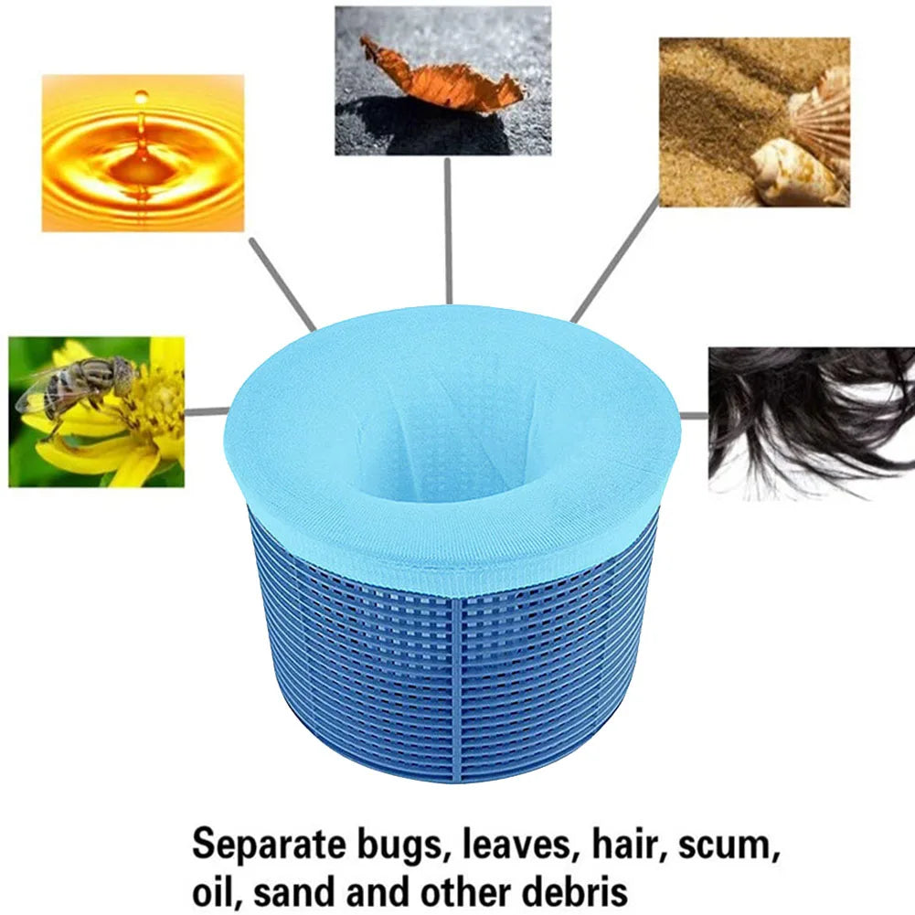 Pool Skimmer Socks Pool Cleaning Reusable Savers Nylon Mesh for Filters Baskets Skimmers Swimming Pool Accessories