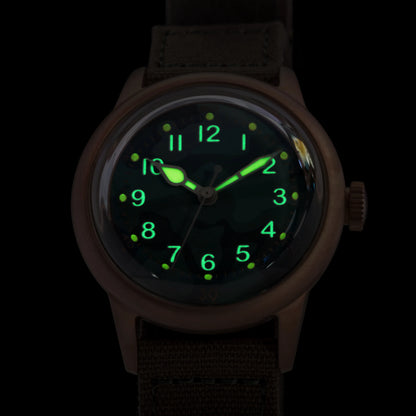 【SHY035】THORN Watch CuSn8 Tin Bronze Watch 36mm Diameter WWII Military Watch Retro Watch Trendy Men's Watch NH35 Movement