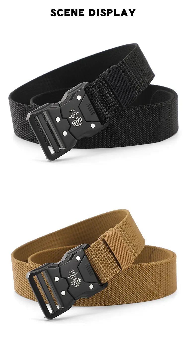 New Tactical Belt Outdoor Work  Training Belt Woven Belt Canvs Tactical Military Multi Function Combat Belt Denim Belt