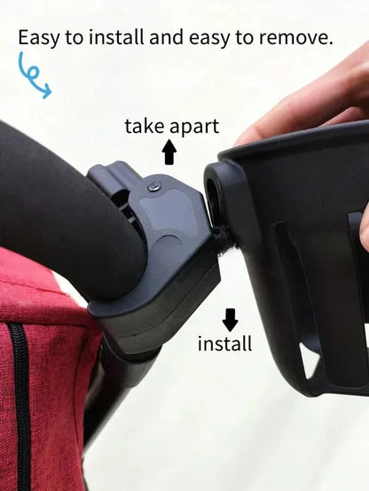 Cup Holder For Bugaboo / Yoyo Strollers (Ant/Bee5/Bee3/Bee6/Fox...) Hook up Fits Bikes,Motorcycles