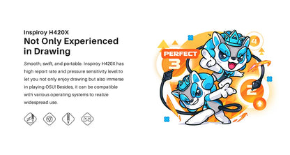 Graphics Tablet HUION H420X Digital Drawing Tablet Graphic Tablet for Painting with Battery-Free Pen PW100 8192 L