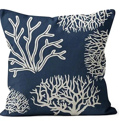 Marine themed throw pillow covers, home décor, cushion covers, sofa bed pillowcases cushion cover 45x45