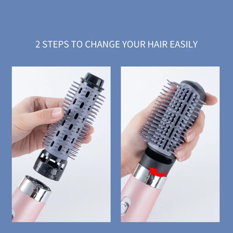 Hair Dryer Portable Comb lonic Hair Straightening Brush Hot Air Curling For Hair Roller Blow Dryer Quick Dry Hair Curler Curling