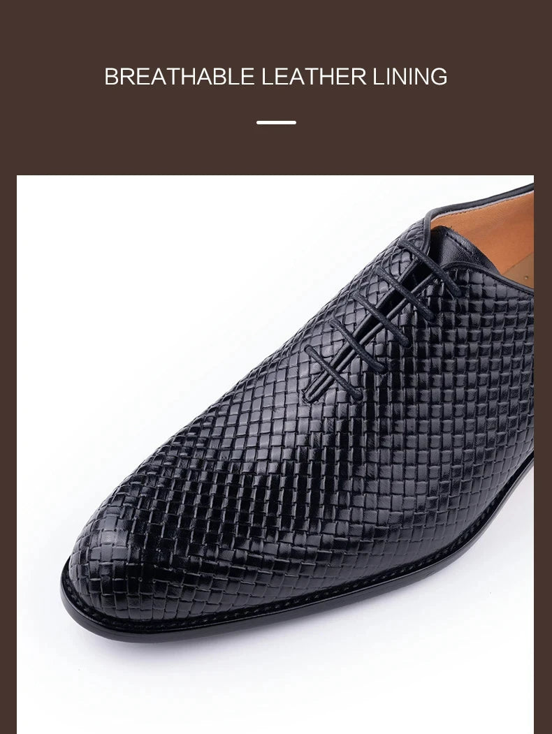 Men Dress Shoes  Formal Office Oxford Wedding Party Matches Suit Zapatos De Hombre High Grade Genuine Leather handmade Man shoes