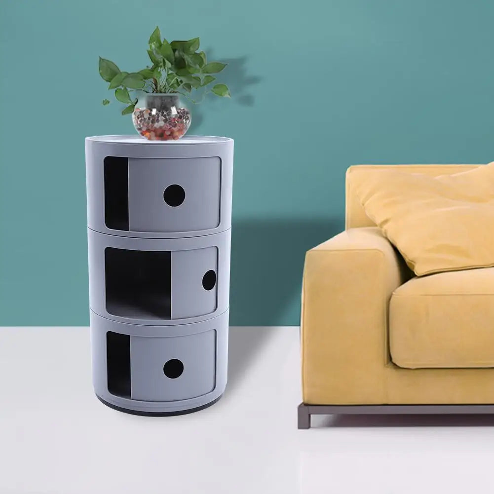 Furniture Cabinet Nightstand Bedside Cabinet Modern Furniture Bedside Cabinet Nightstand Multifunctional Circle Storage Table