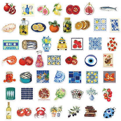 50PCSMediterranean Tomato Stickers iPad Phone Cases Handbooks Water Cups Desktop Puzzle Toy Stickers