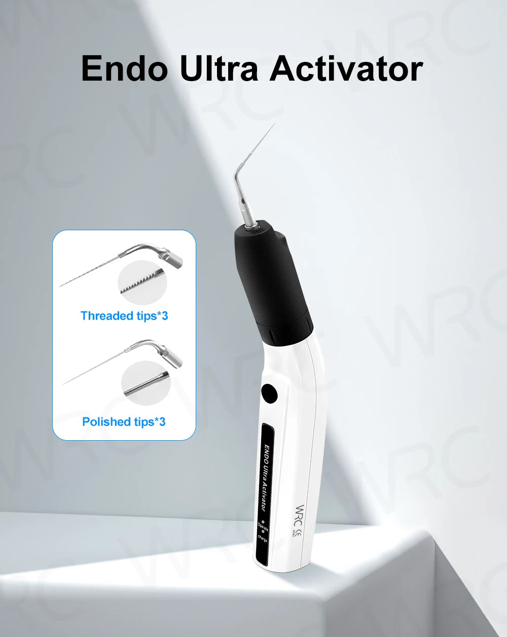 LED Dental Wireless Ultrasonic Activator Endo Ultra Activator Ultrasonic Washing Tooth with 6 Tips Dentistry Tools