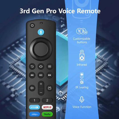 Television Voice Remote Control (3rd Gen Pro) Fit for Fire Smart TVs Stick/TV Cube/4K Max/4K/Stick Lite Universal Remote Control