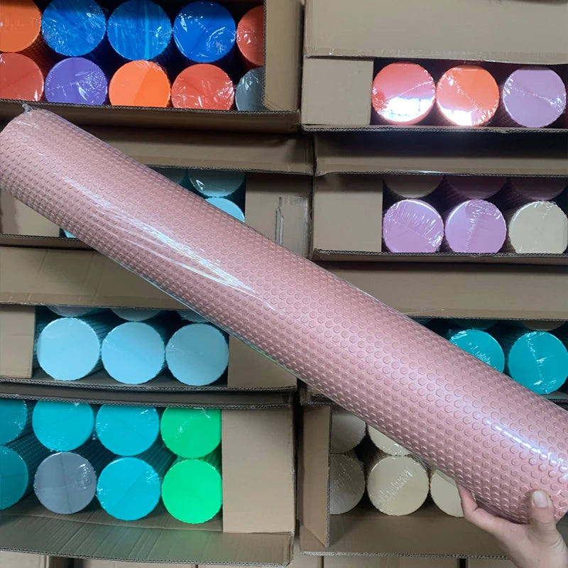 Extended 90cm  EVA Foam Roller Me Pattern Yoga Massage Sti Fitn Exercise Muscle Relaxation Roller