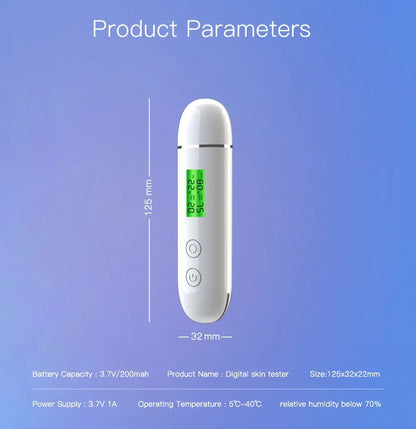 LCD Digital Skin Detector Pen Face Skin Tester Skin Smart Water Oil Fluorescent Content Facial Moisture Analyzer Skin Care Tools