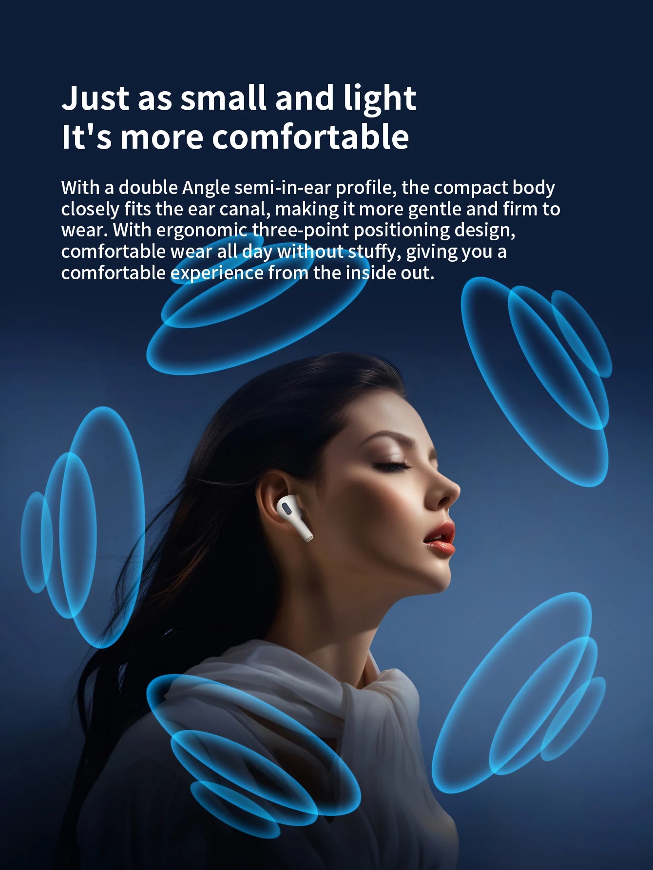 Wireless EarBuds Headphones Fake AirPods with 3 Mic/Space Voice/Shared Audio TWS 5.3 in-Ear Hi-fi Stereo For Iphone