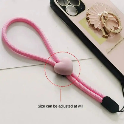 love Mobile Phone Phone Strap New Colorful Adjustable Elastic Mobile Phone Lanyard Short Wrist Strap Phone