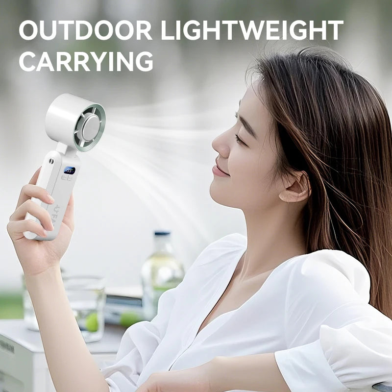 Handheld Fan, Portable Handheld Fan with Ice Function Turbo Powerful Rechargeable Fans  for Outdoor Indoor travel essentials