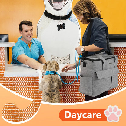 6 Sets Large Dog Travel Bag, Dog Camping Essentials, Weekend Pet Travel Kit, Dog Travel Accessories With Multi-Purpose Pocket