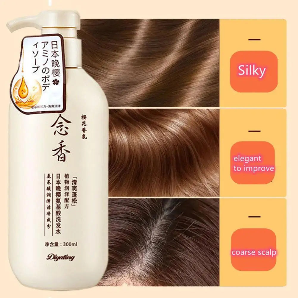 300ml Amino acid fragrant Japanese evening shampoo hair conditioner conditioner and Se hair shampoo bath lotion sham I6H9