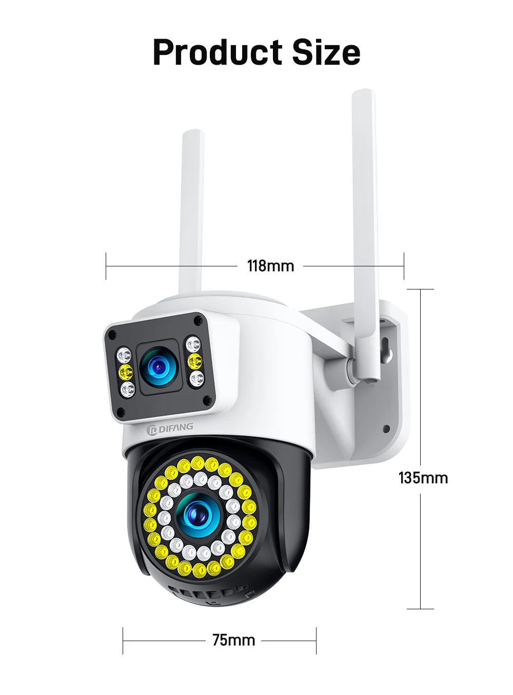 Smart Home WiFi Camera 6K Three Screen Security Camera Outdoor Security Protection Auto Tracking Camara 4K Yoosee CCTV Camera