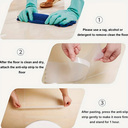 6/12/24/40 Pcs Anti Slip Strips Shower Stickers Colored Non Slip Bath Safety Strips for Bathtub Shower Stairs Floor