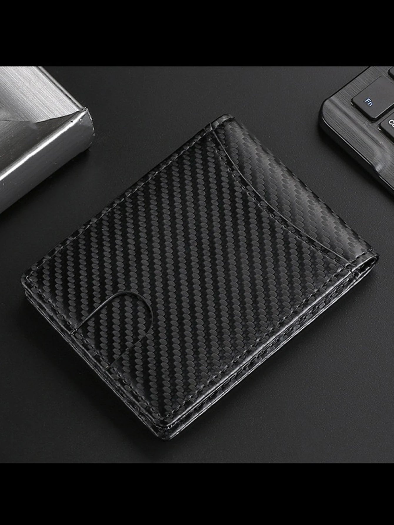 Men's RFID Blocking Card Holder Bifold Wallet With Money Clip Minimalist Pocket Slim Wallet