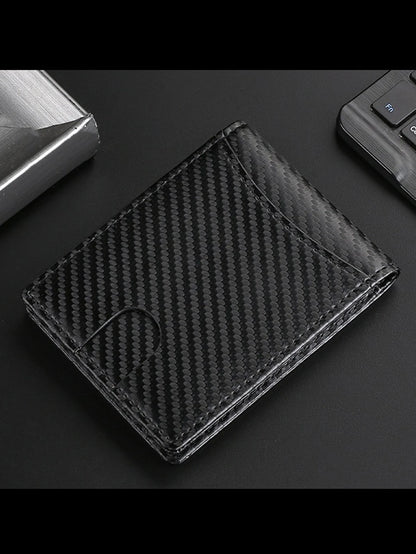 Men's RFID Blocking Card Holder Bifold Wallet With Money Clip Minimalist Pocket Slim Wallet