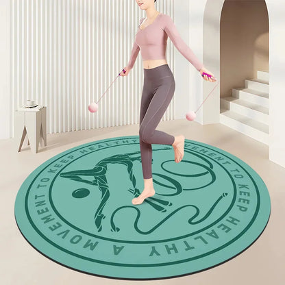 Jump Rope Yoga Mats Shock-Absorbing Mat Silent Rug Aerobic Fitness Exercise Rugs Non-slip Soundproof Sports Room