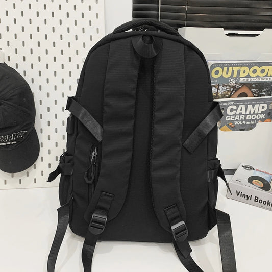 Schoolbag Unisex New Japanese Simple High School Student Junior High School Student Large-Capacity Backpack