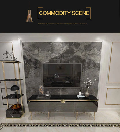 TV Table Small Sitting Room Ground Ark Of Stainless Steel Wooden Furniture Of The Lacquer That Bake