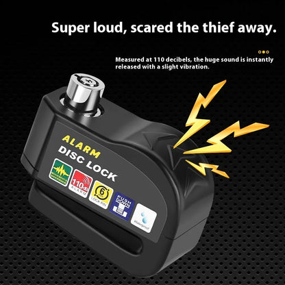 Bike Lock Bicycle Disc Brake Lock Alarm Protection Electric Bikes Locks Motorcycle Brake Disc Anti-theft Locks Cycling Equipment