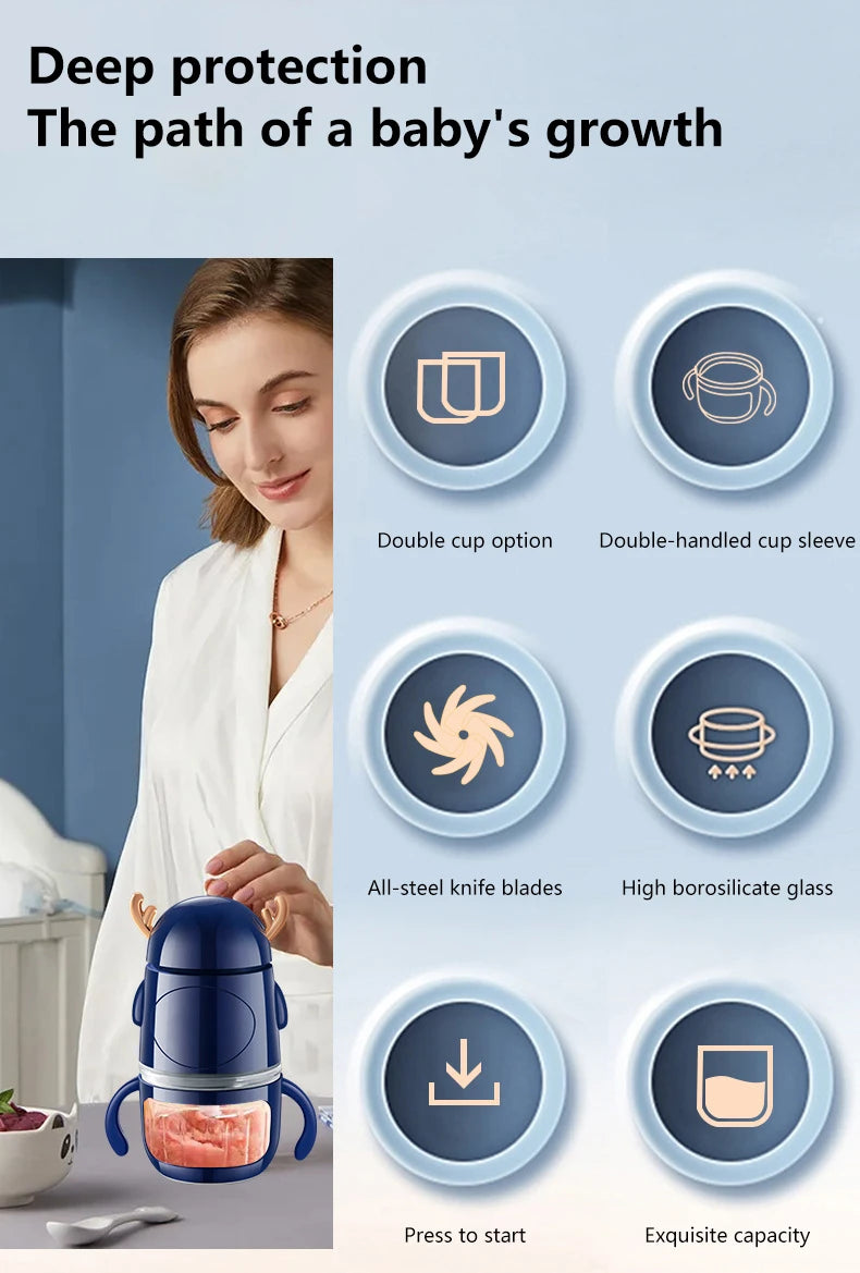 Multi functional food processor, household food processor, baby food grinder, garlic puree blender, kitchen tool