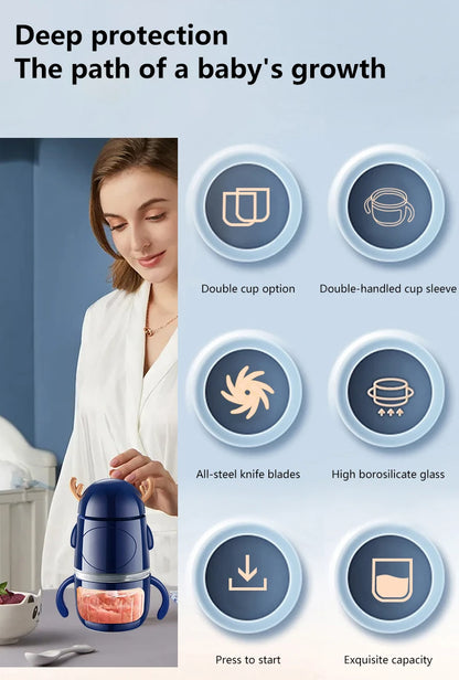 Multi functional food processor, household food processor, baby food grinder, garlic puree blender, kitchen tool