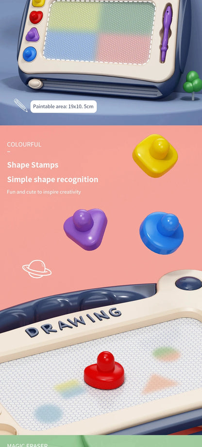 Magnetic Drawing Board Colored Graffiti Magic Eraser Drawing Board Children's Graffiti Board Art Early Education Drawing Toy