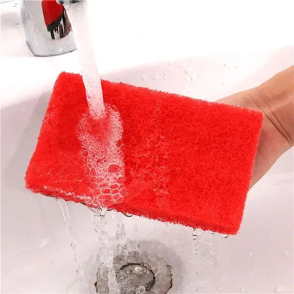 1PC Kitchen Sponge Holder Magic Eraser Scouring Pads with Handle Scouring Pad Cleaning Bathroom Handled Bath Scrubber