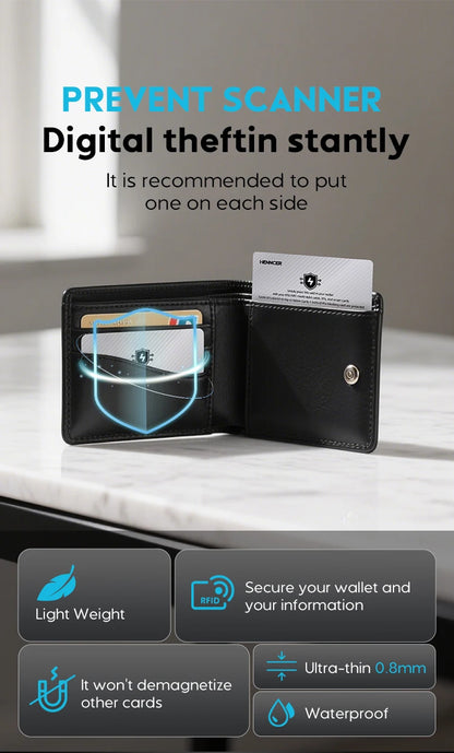 RFID Blocking Card 1 Pack Debit Credit Card Protector Anti-Theft Contactless NFC Blocker Entire Wallet Protection