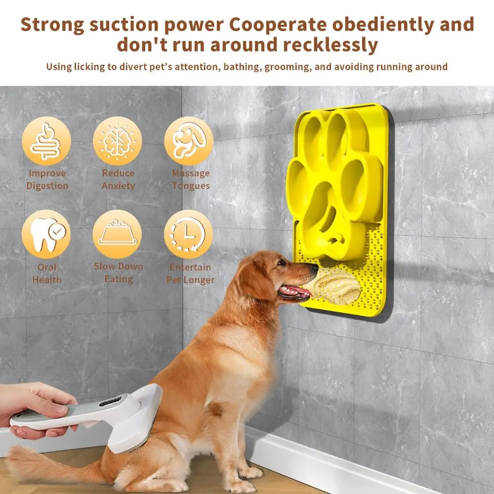 Multi-use Silicone Pet Slow Feeder Bowl Choke-proof Portable Pet Canning Lick Tray Non-slip Cat Food Bowl Water Food