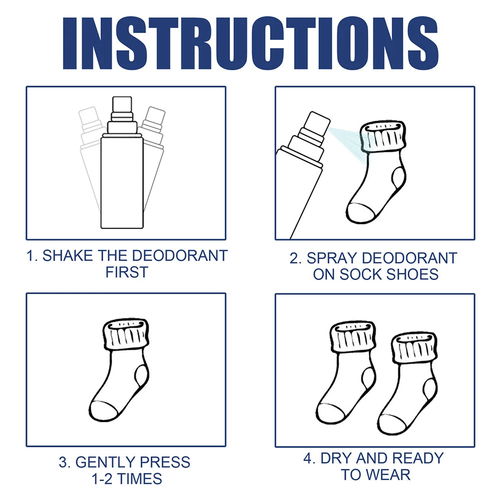 Shoe Deodorizer Spray Shoe Socks Foot Deodorant Odor Spray Shoe Freshener perfume