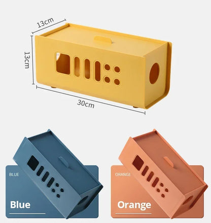 Cable Storage Box Multifunctional Power Board Wire Management Socket Wire Case Home Room Safety Network Line Storage Bin