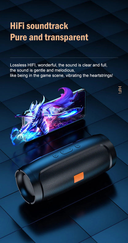 Bluetooth Speaker Dual Speaker Stereo Outdoor TF usb Playback Fm Voice Broadcasting Portable Subwoofer 50 Wireless Speaker