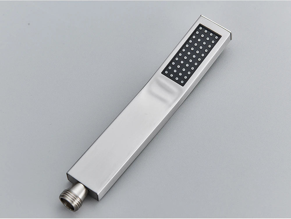 Uythner Handshower Head Brass Shower Head Square Handheld Head Replace Head Faucet Accessory Brass Material