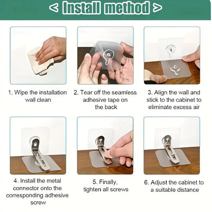 Furniture Anchors Strong Self-adhesive Fixed Prevent Dumping Device No punching Safety Anti Overturning Cabinet Buckle Anchors