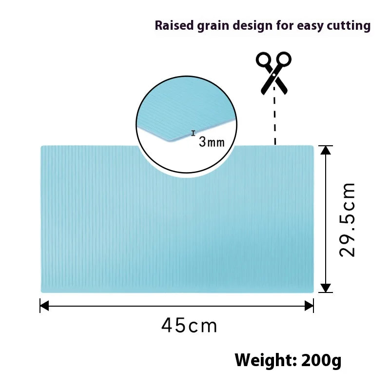 Silicone Refrigerator Liner Square Drawer Mat anti-slip Anti-mildew Refrigerator Compartment Protection Cuttable Mat