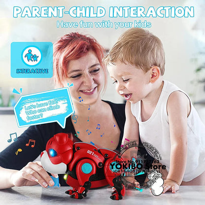 Baby Musical Toys Electronic Walking Moving Mecha Dog for Kids Interactive Toys Voice Control Light Music Toys for Toddler 1 2 3