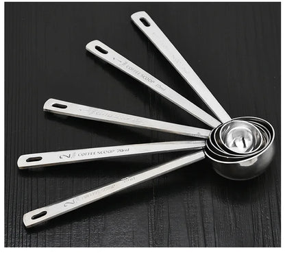 15/30ml Stainless Steel Measuring Spoon Powder Pressing Spoon Coffee Spoon with Scale Household Seasoning Spoon Measuring Spoon