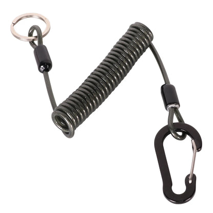 1.2/2m Fishing Missed Rope Anti-Lost Spiral Spring Lure Plier Lanyard Retractable Spring Elastic Rop Fishing Lanyards Outdoor