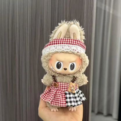 Labubu Doll Costume Set 15-17cm Cartoon Cute Dressing Up, Climbing Clothes Skirt Labubu Costume Accessories Replacement Props