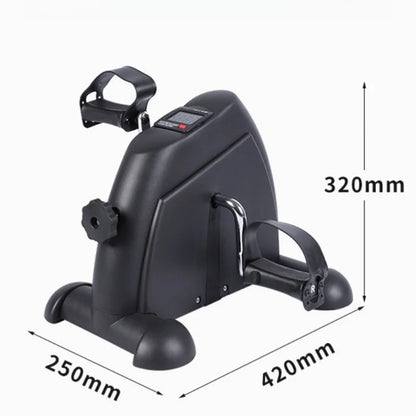 Mini Exercise Bike Static Bike Under Desk Pedal Exerciser Adjustable Magnetic Resistance Arm Leg Trainer LCD Display Home Gym