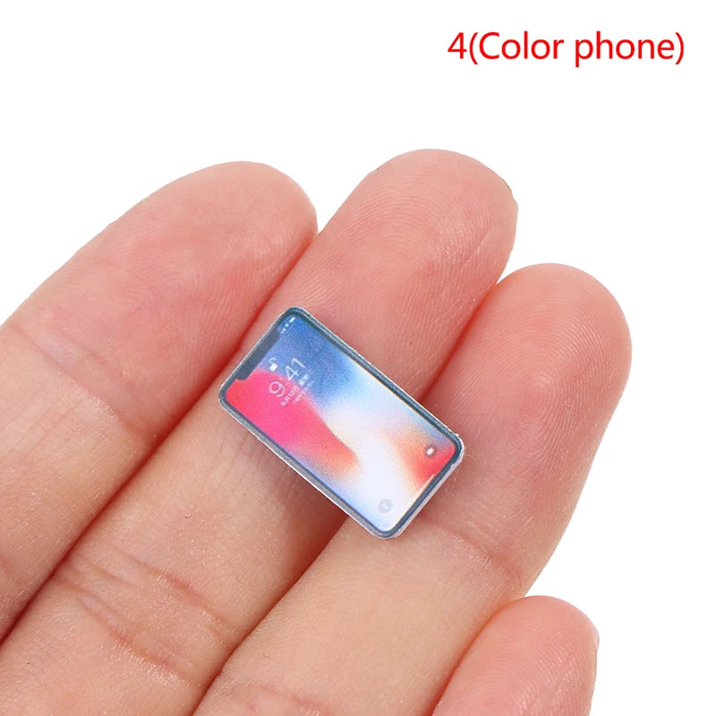 1:12 Scale Miniature Dollhouse Mobile Phone Model for Doll House Decoration