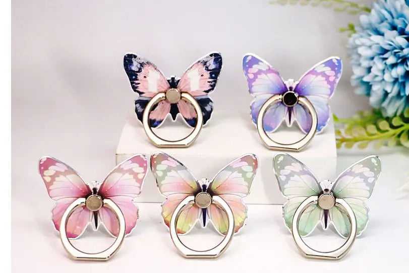 Luxury Universal Beautiful Butterfly Mobile Phone Handle Holder Suitable Mobile Phone Ring Holder Mobile Phone Holder Socket